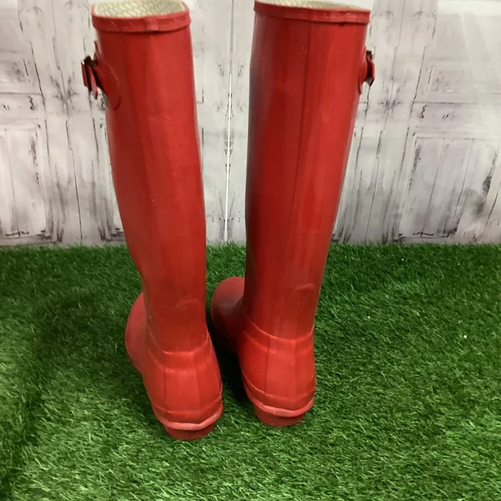Red Hunter Boots 8 - Picture 6 of 15